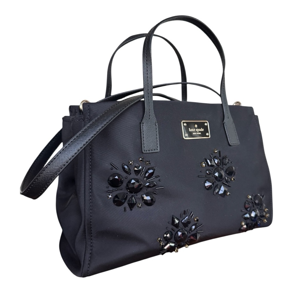 ⚡️SOLD⚡️Authentic NWOT Kate Spade Wilson Road Alyse Embellished Nylon Crossbody - Picture 5 of 13